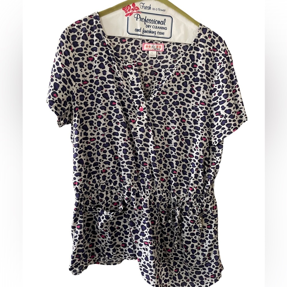 Super cute Koi scrub top